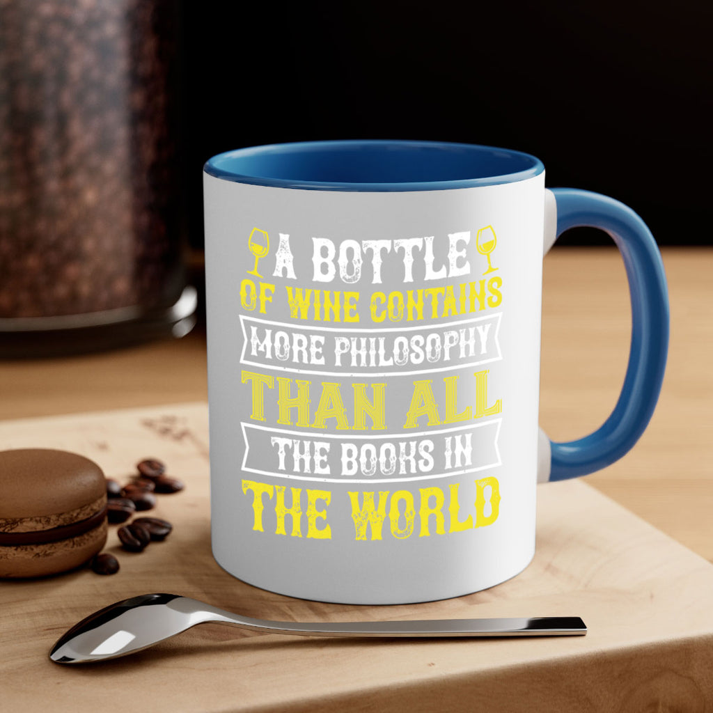 a bottle of wine contains more philosophy 97#- wine-Mug / Coffee Cup