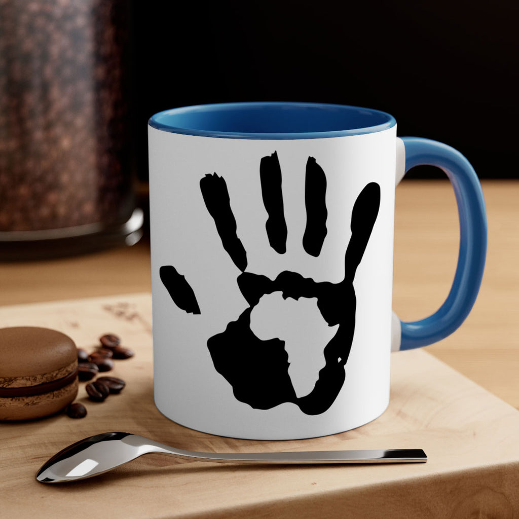 hand with africa- black words - phrases-Mug / Coffee Cup