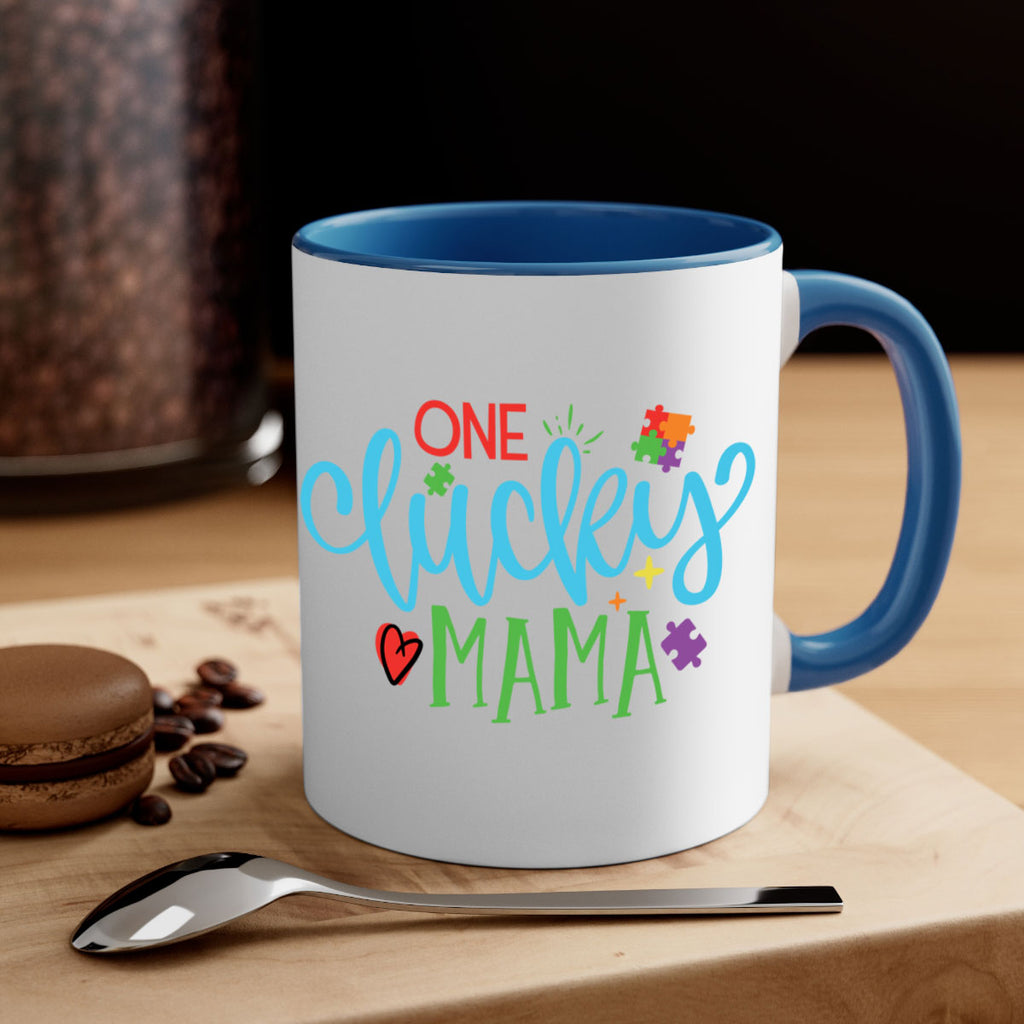 one lucky mama Style 33#- autism-Mug / Coffee Cup
