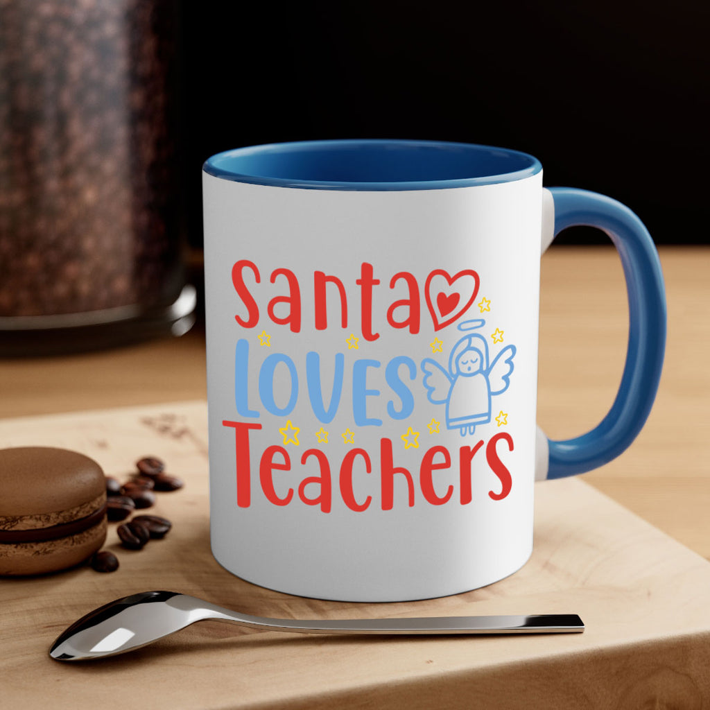 santa loves teacherss 22#- christmas-Mug / Coffee Cup