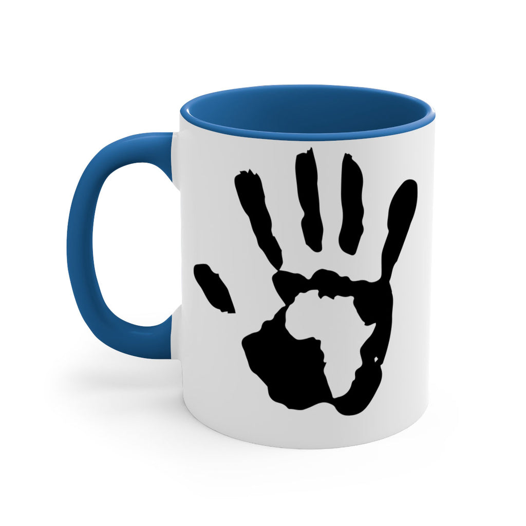 hand with africa- black words - phrases-Mug / Coffee Cup