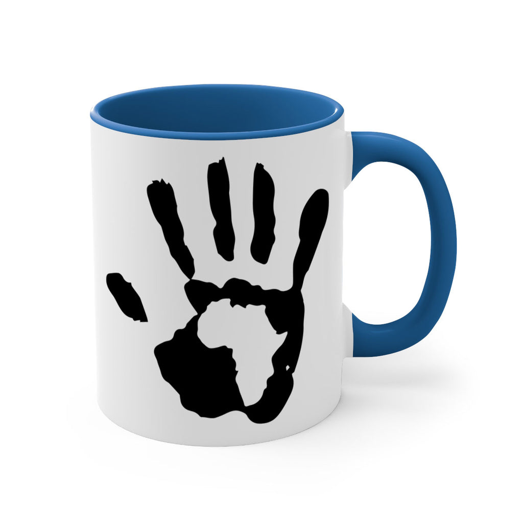 hand with africa- black words - phrases-Mug / Coffee Cup