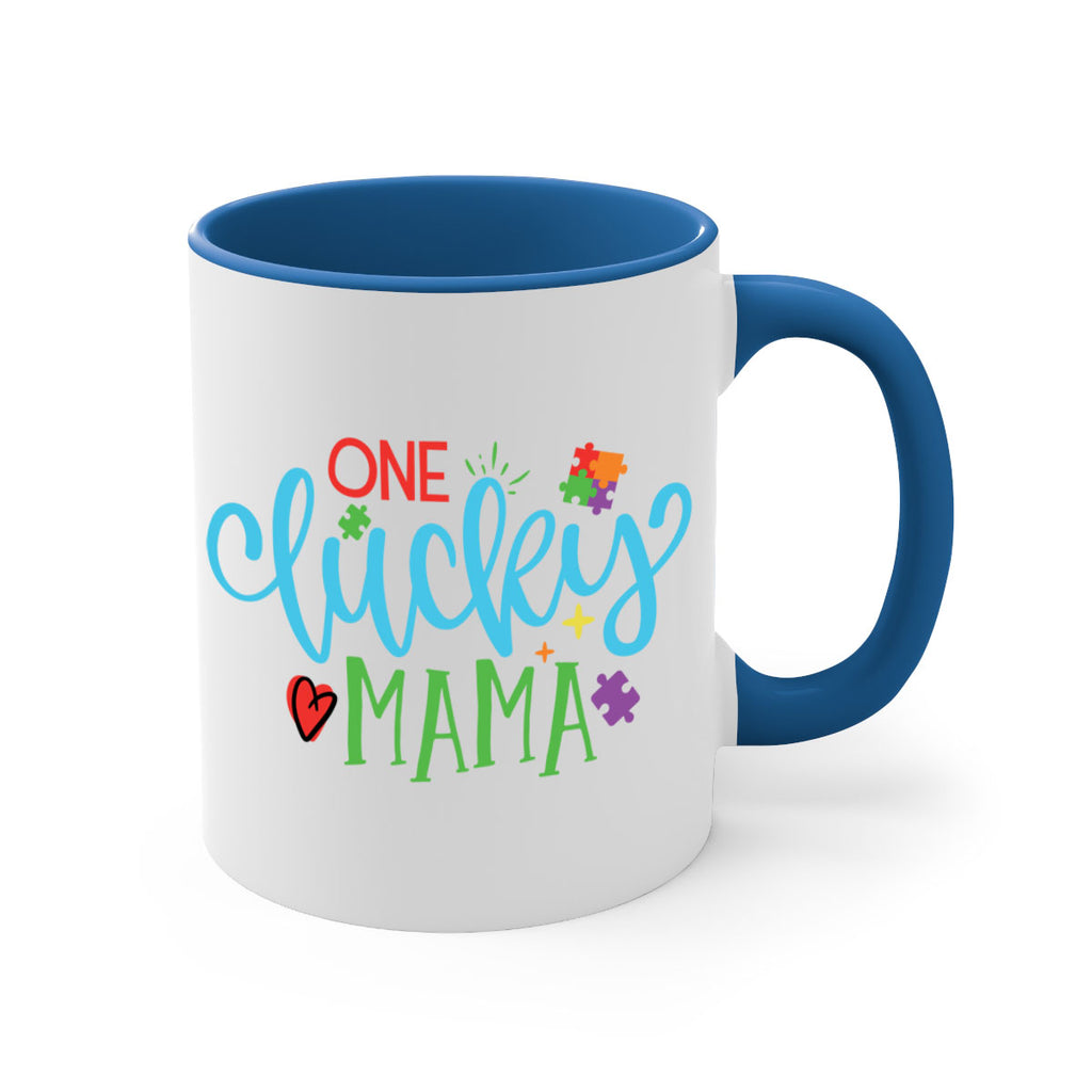 one lucky mama Style 33#- autism-Mug / Coffee Cup