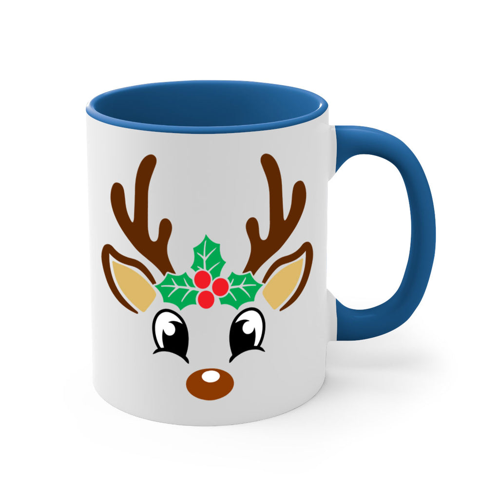 reindeer face style 597#- christmas-Mug / Coffee Cup