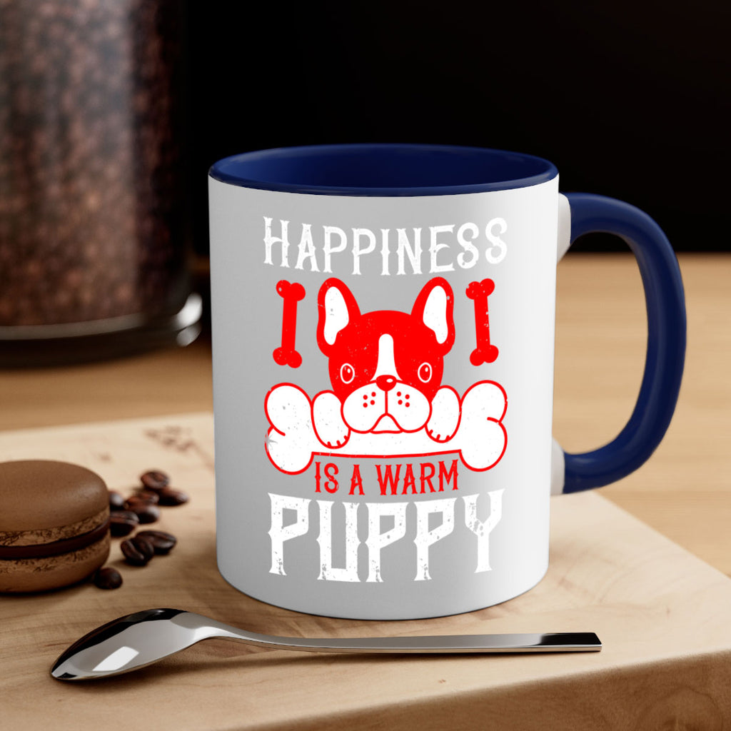 Happiness is a warm puppy Style 203#- Dog-Mug / Coffee Cup