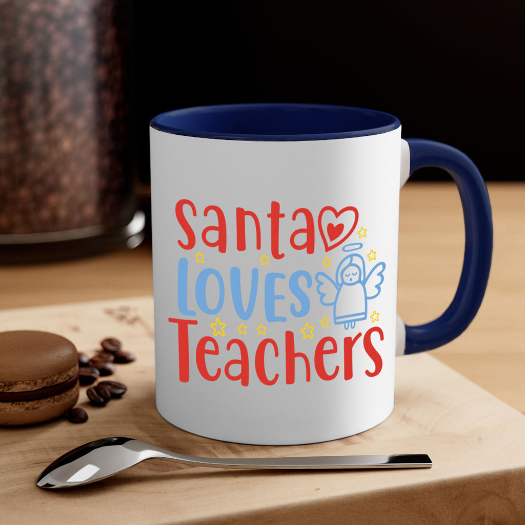 santa loves teacherss 22#- christmas-Mug / Coffee Cup