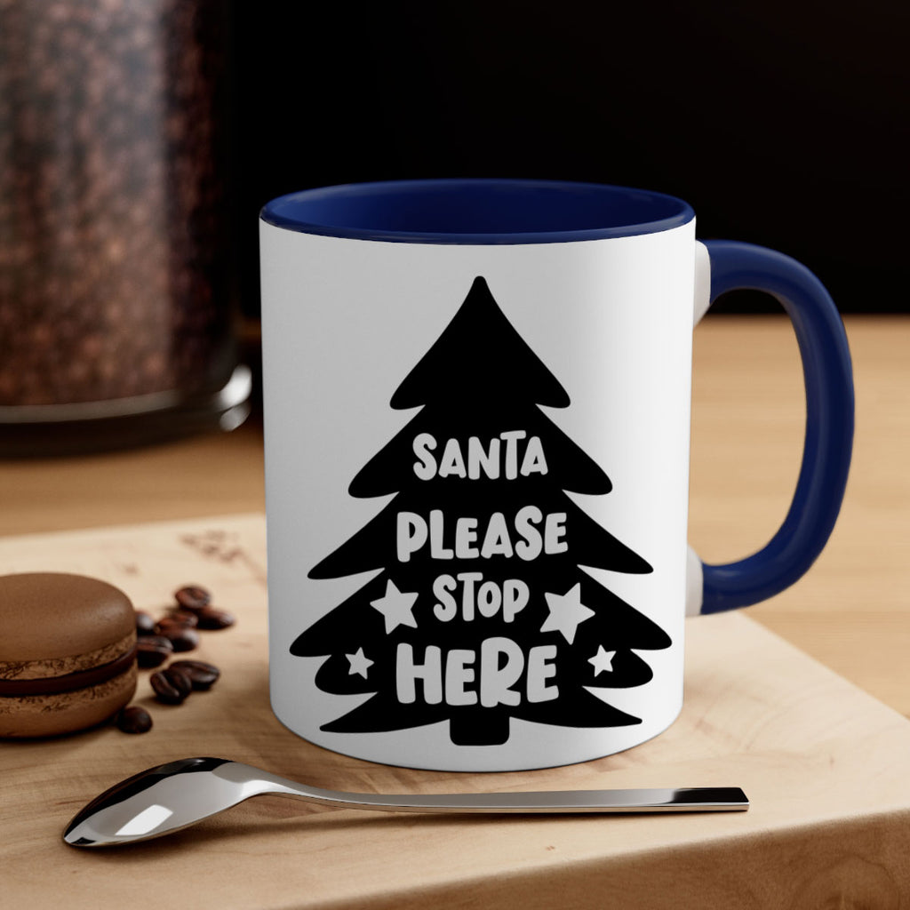 santa please stop here style 607#- christmas-Mug / Coffee Cup