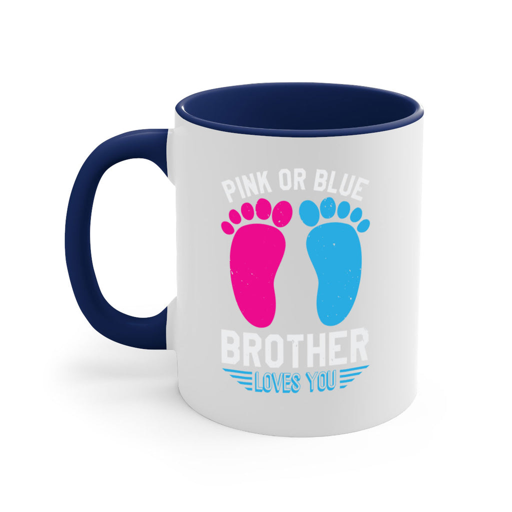 Pink or Blue brother loves you Style 22#- baby shower-Mug / Coffee Cup