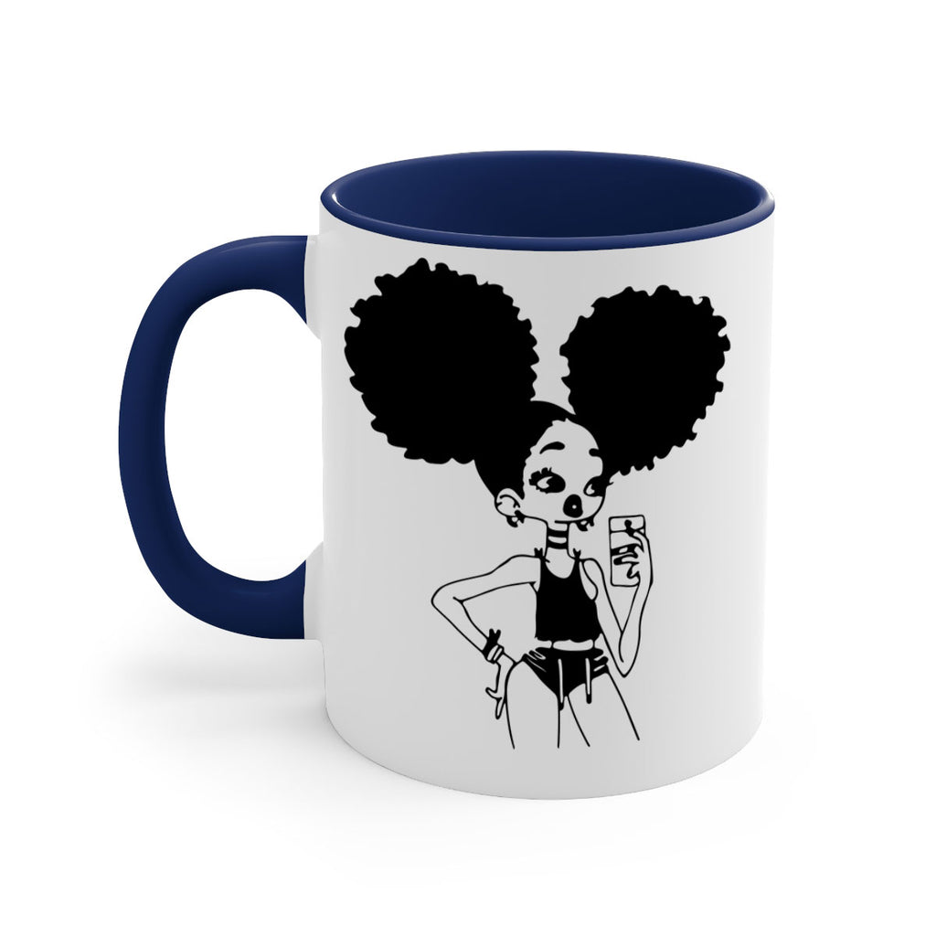 black girl taking mirror selfie  2#- Black women - Girls-Mug / Coffee Cup