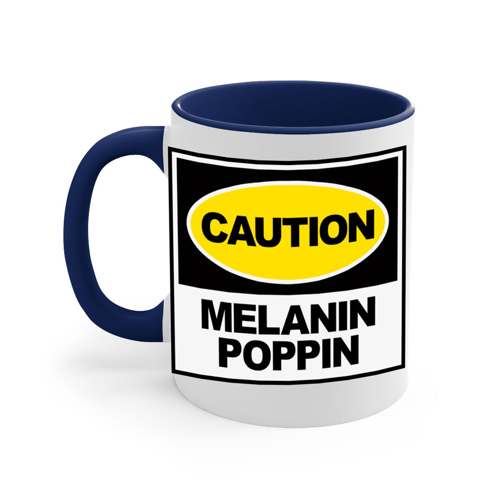 caution melanin poppin 188#- black words - phrases-Mug / Coffee Cup