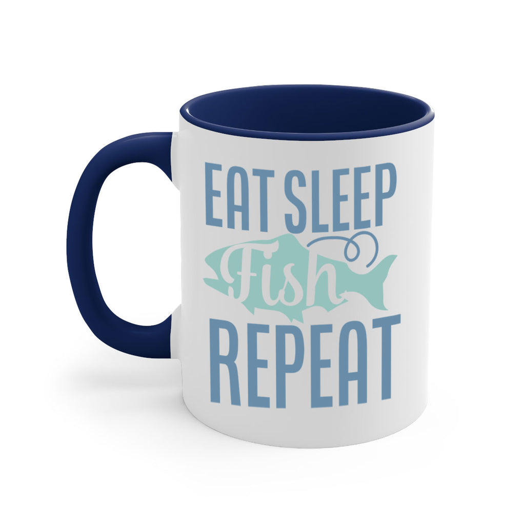 eat sleep fish repeat 222#- fishing-Mug / Coffee Cup