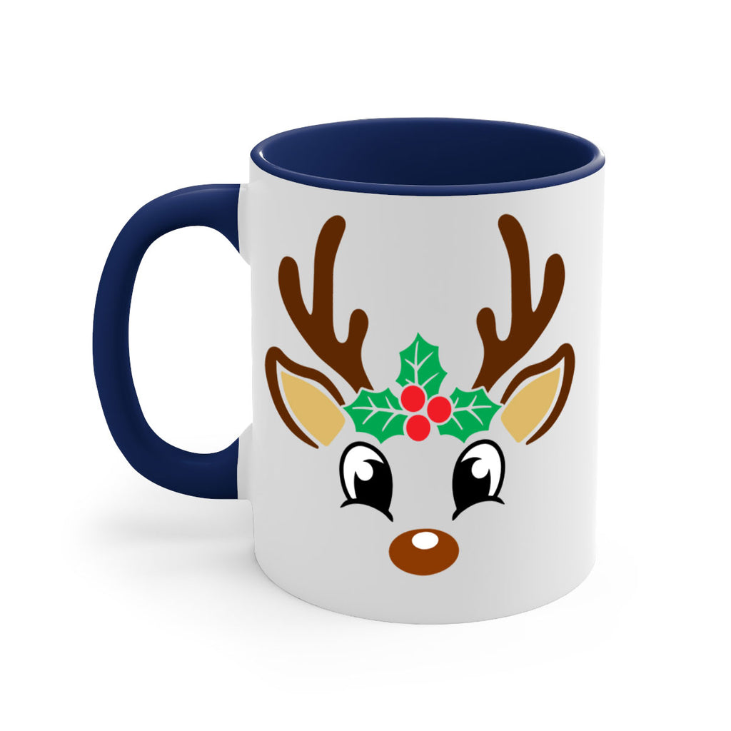 reindeer face style 597#- christmas-Mug / Coffee Cup