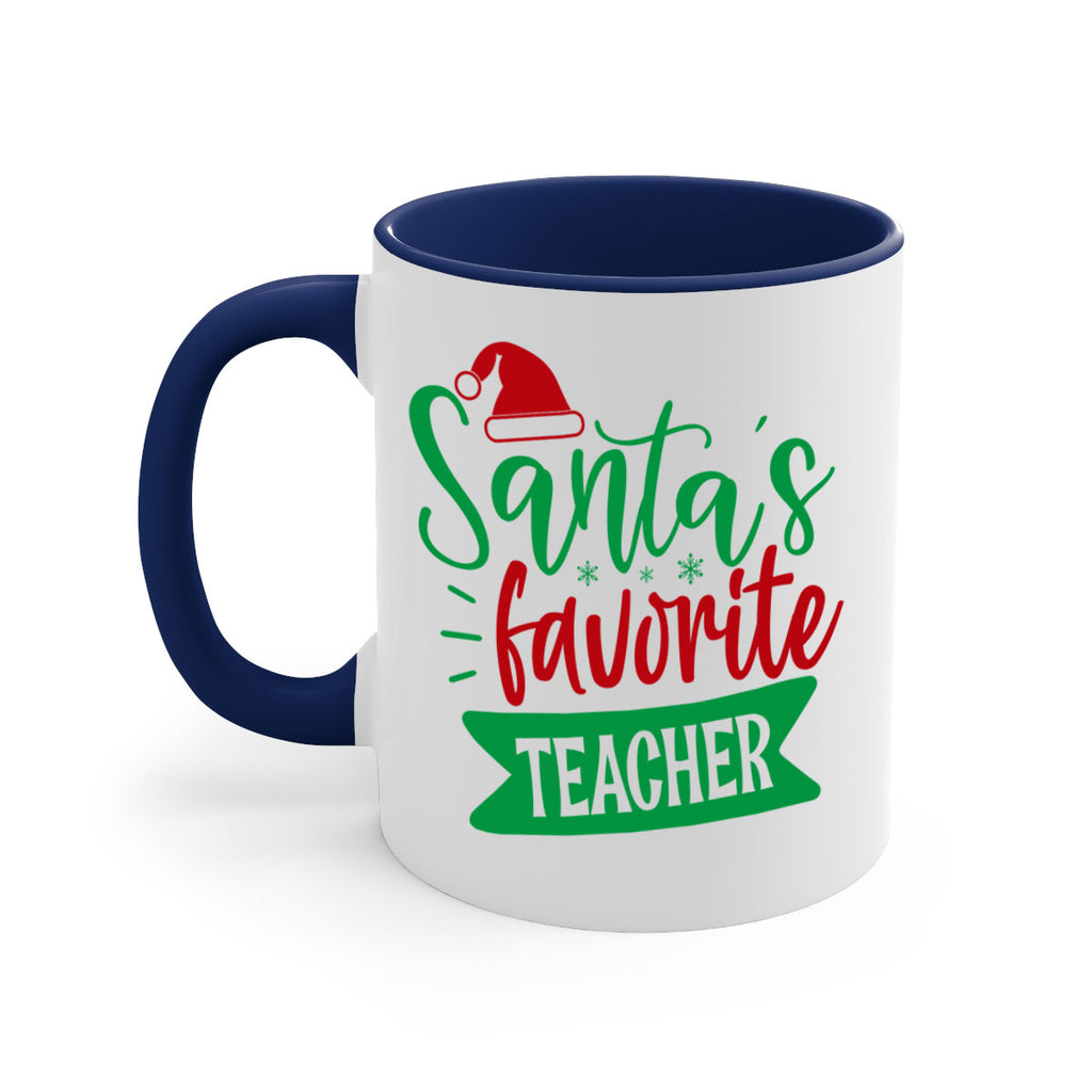 santas favorite teacher style 1116#- christmas-Mug / Coffee Cup