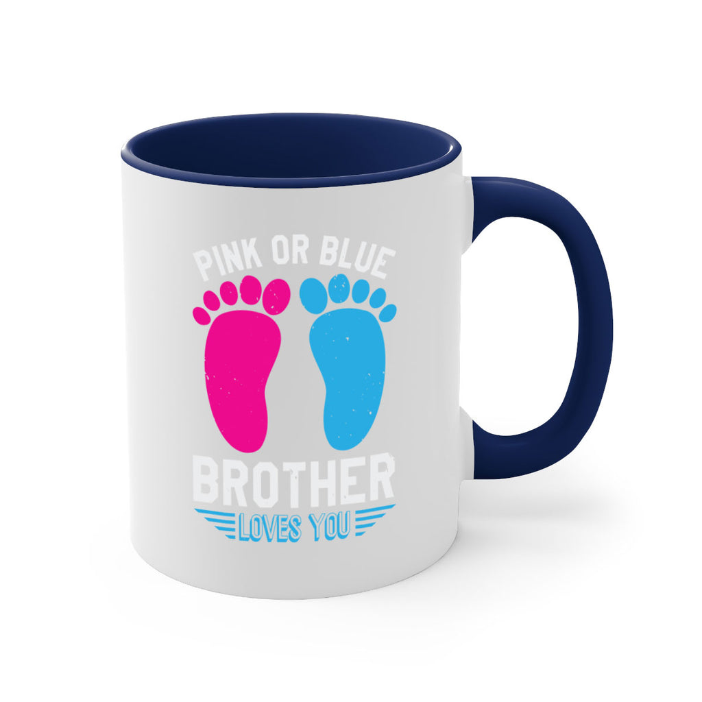 Pink or Blue brother loves you Style 22#- baby shower-Mug / Coffee Cup