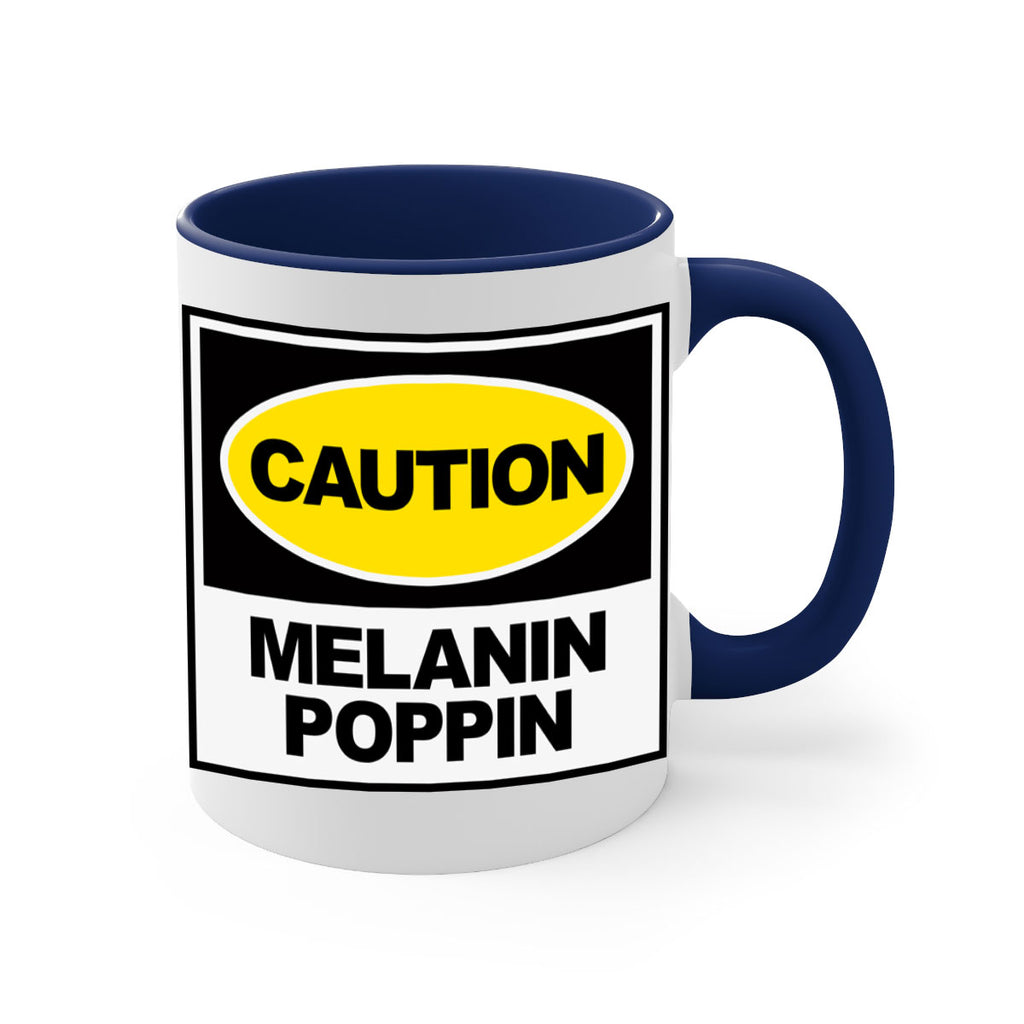 caution melanin poppin 188#- black words - phrases-Mug / Coffee Cup