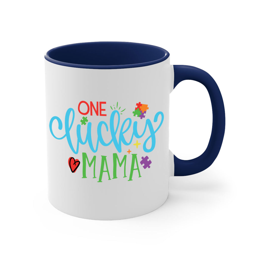 one lucky mama Style 33#- autism-Mug / Coffee Cup