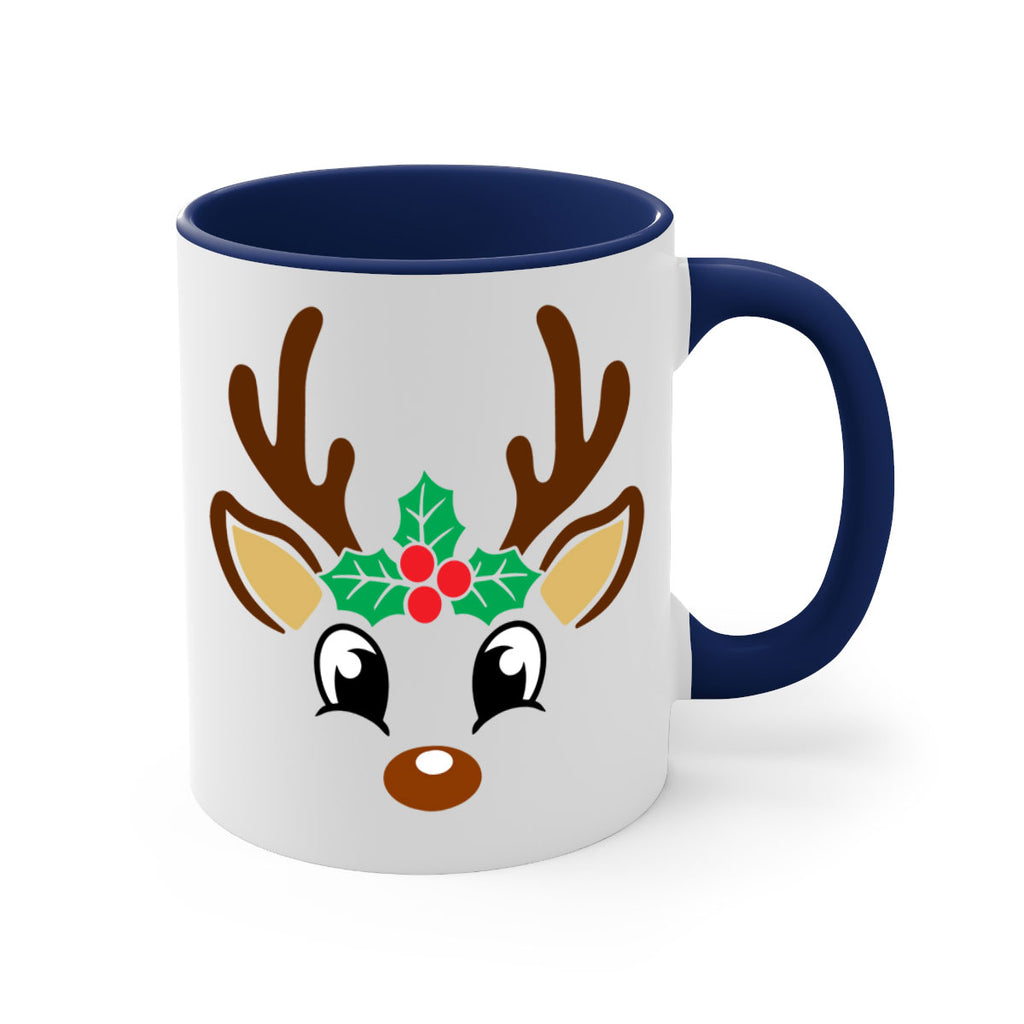 reindeer face style 597#- christmas-Mug / Coffee Cup