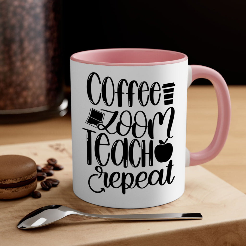 Coffee Zoom Teach Repeat Style 81#- teacher-Mug / Coffee Cup