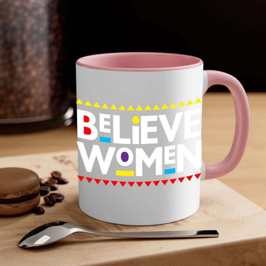 believewomen 254#- black words - phrases-Mug / Coffee Cup