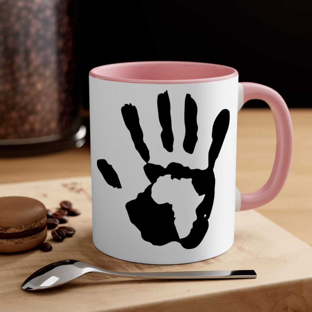 hand with africa- black words - phrases-Mug / Coffee Cup