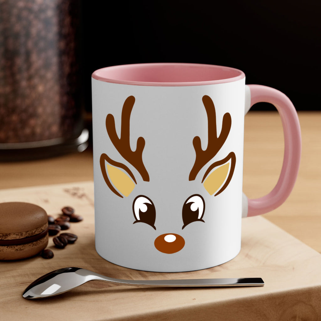 reindeer face style 599#- christmas-Mug / Coffee Cup
