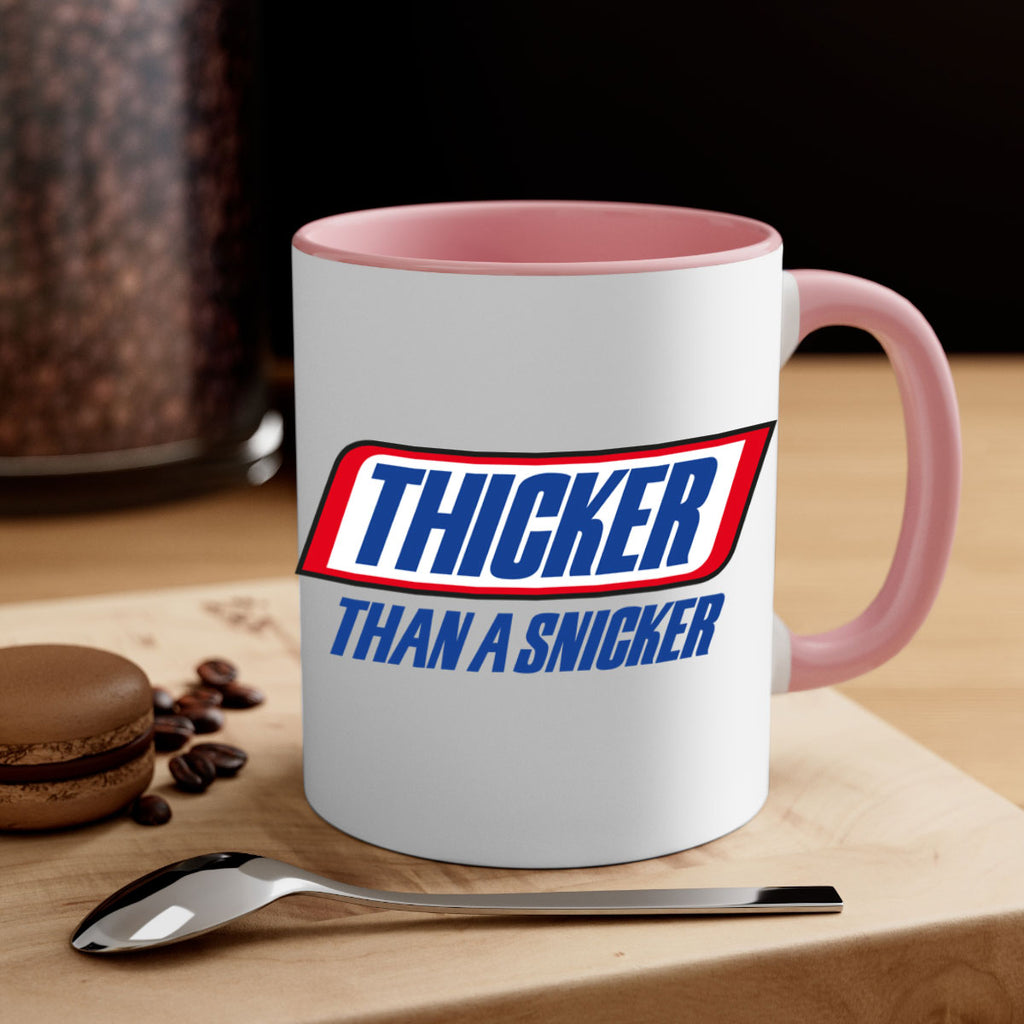 thicker than a snicker 20#- black words - phrases-Mug / Coffee Cup