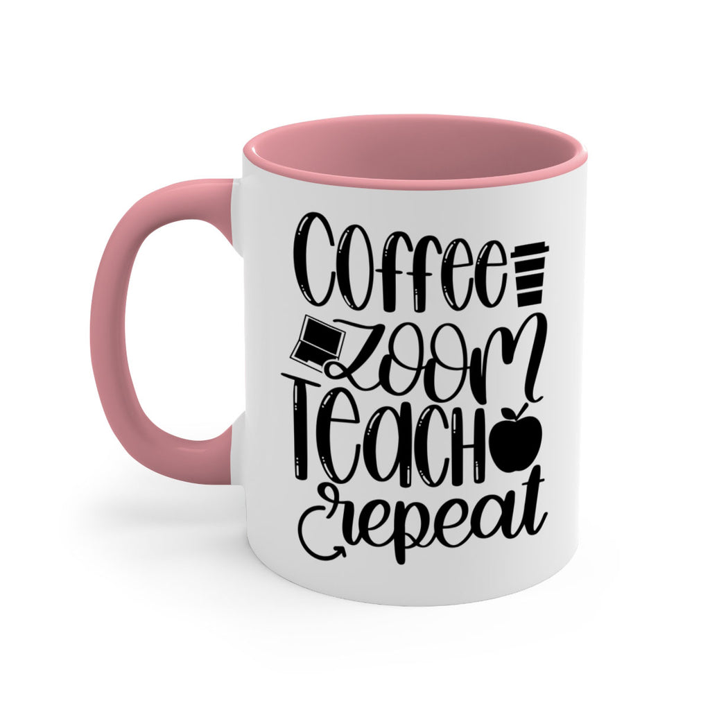 Coffee Zoom Teach Repeat Style 81#- teacher-Mug / Coffee Cup