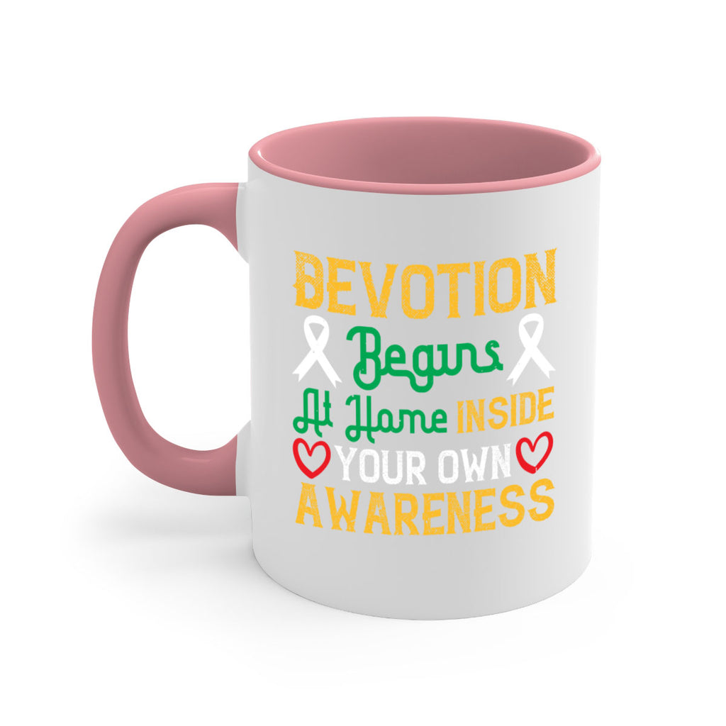Devotion begins at home inside your own awareness Style 46#- Self awareness-Mug / Coffee Cup