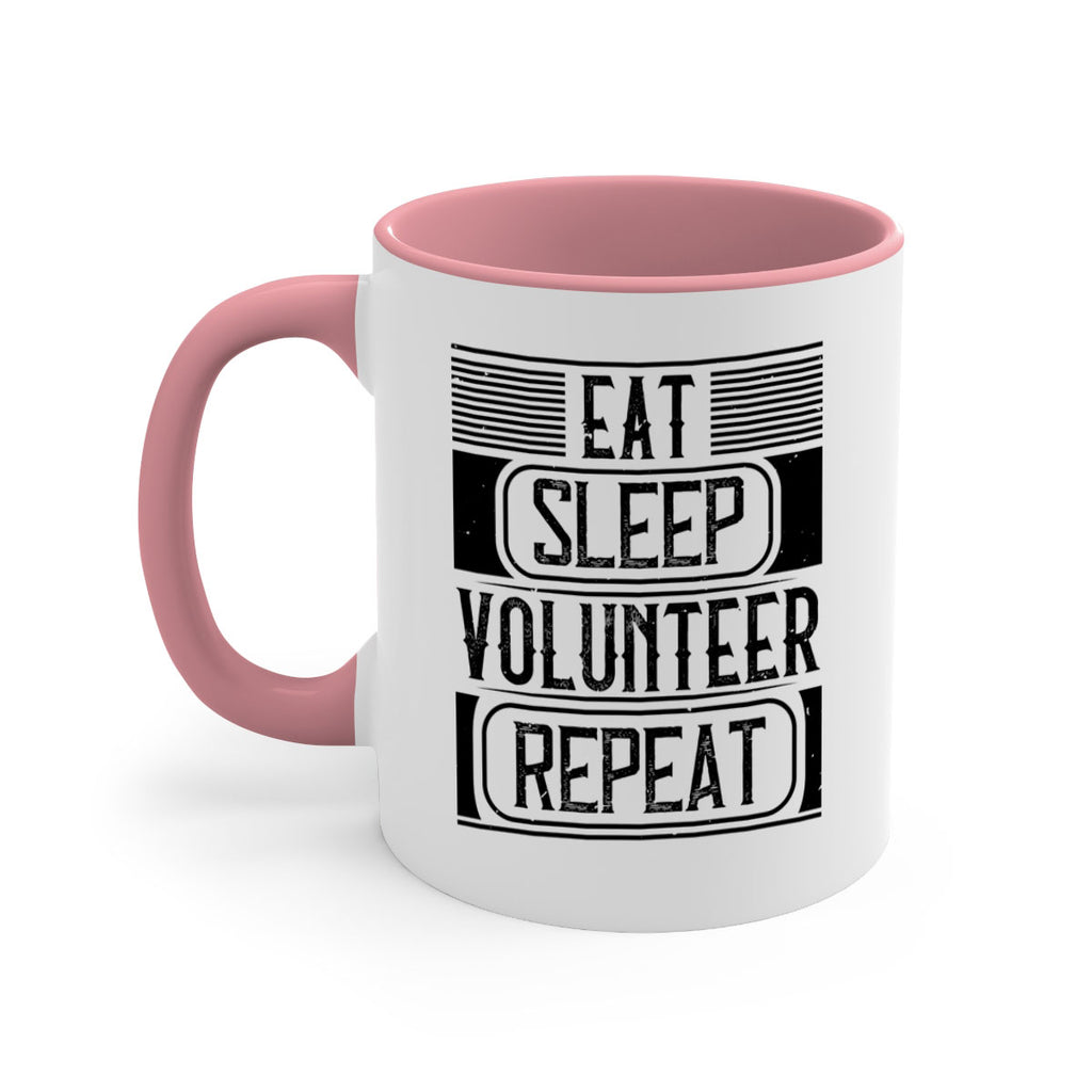 Eat Sleep Volunteer Repeat Style 15#-Volunteer-Mug / Coffee Cup