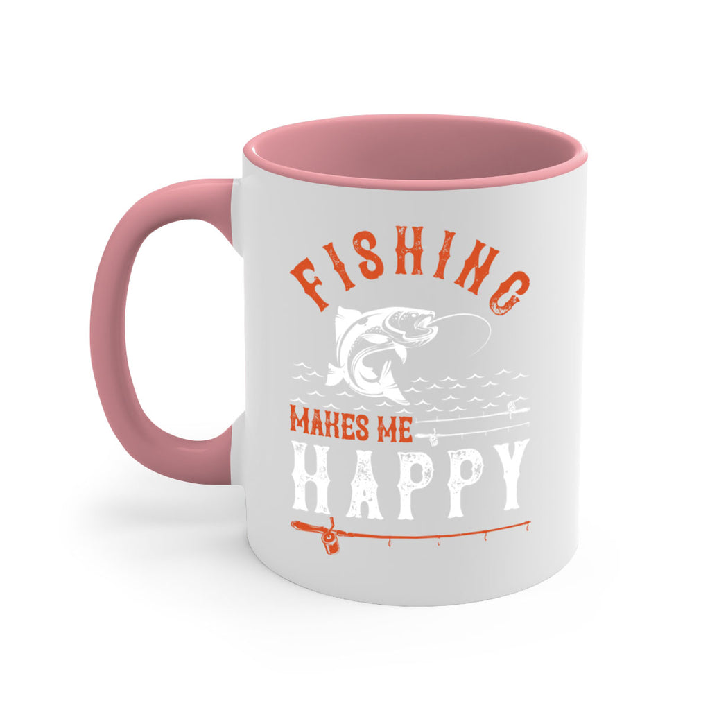 fishing makes me happy 268#- fishing-Mug / Coffee Cup