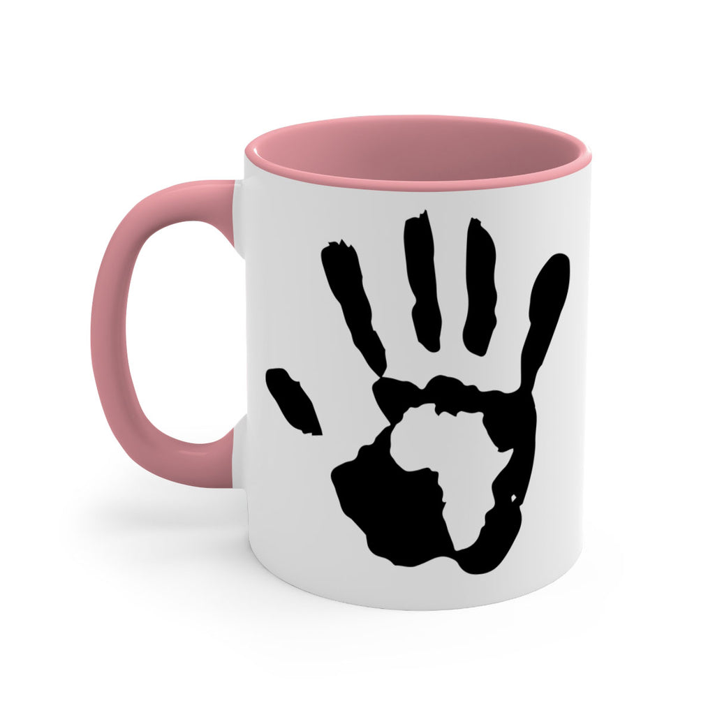 hand with africa- black words - phrases-Mug / Coffee Cup