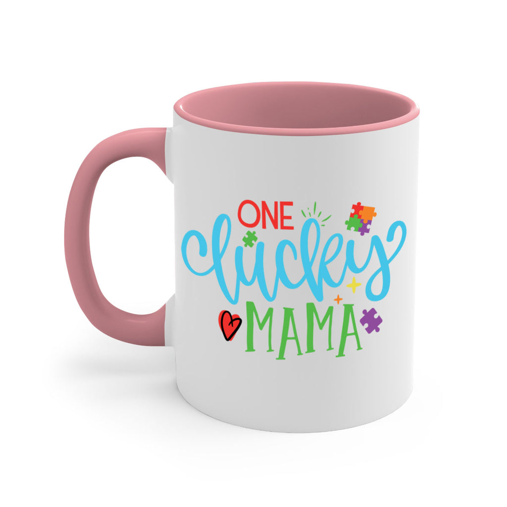one lucky mama Style 33#- autism-Mug / Coffee Cup