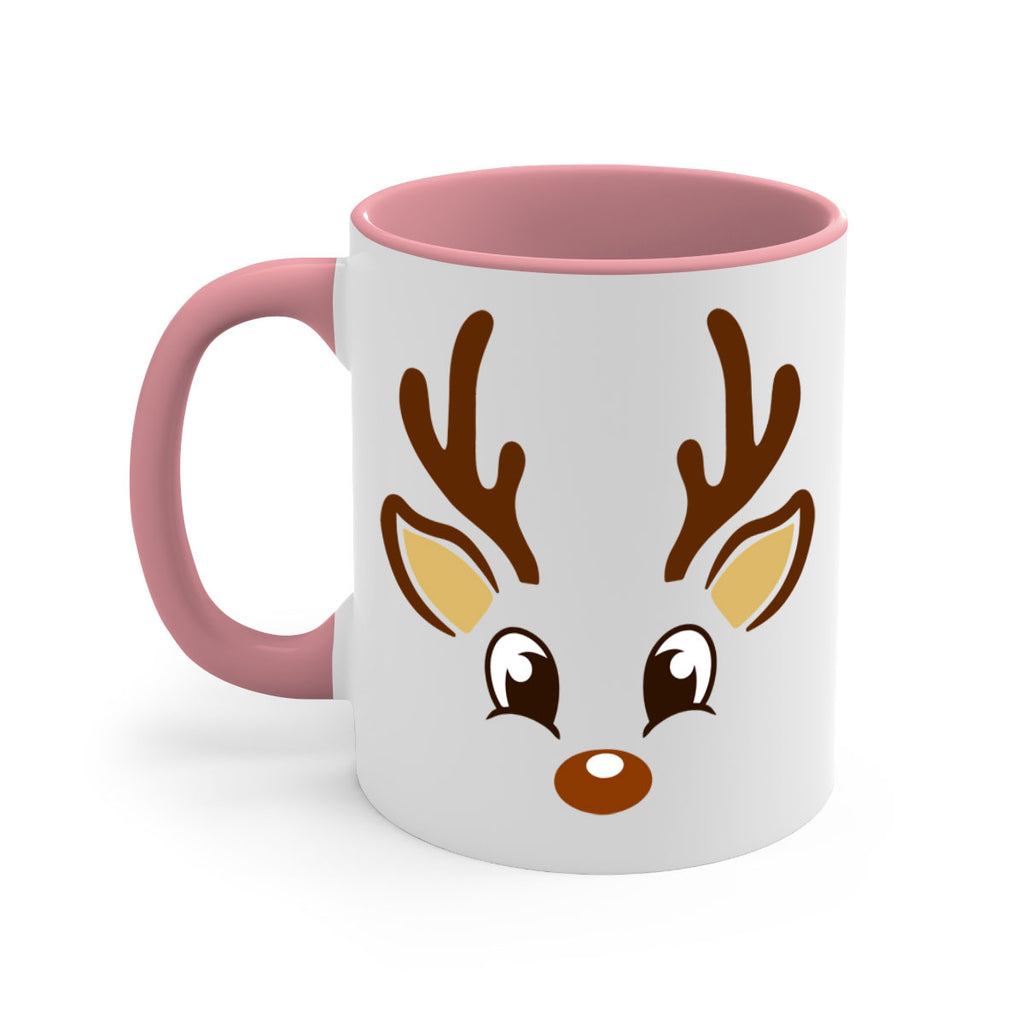 reindeer face style 599#- christmas-Mug / Coffee Cup