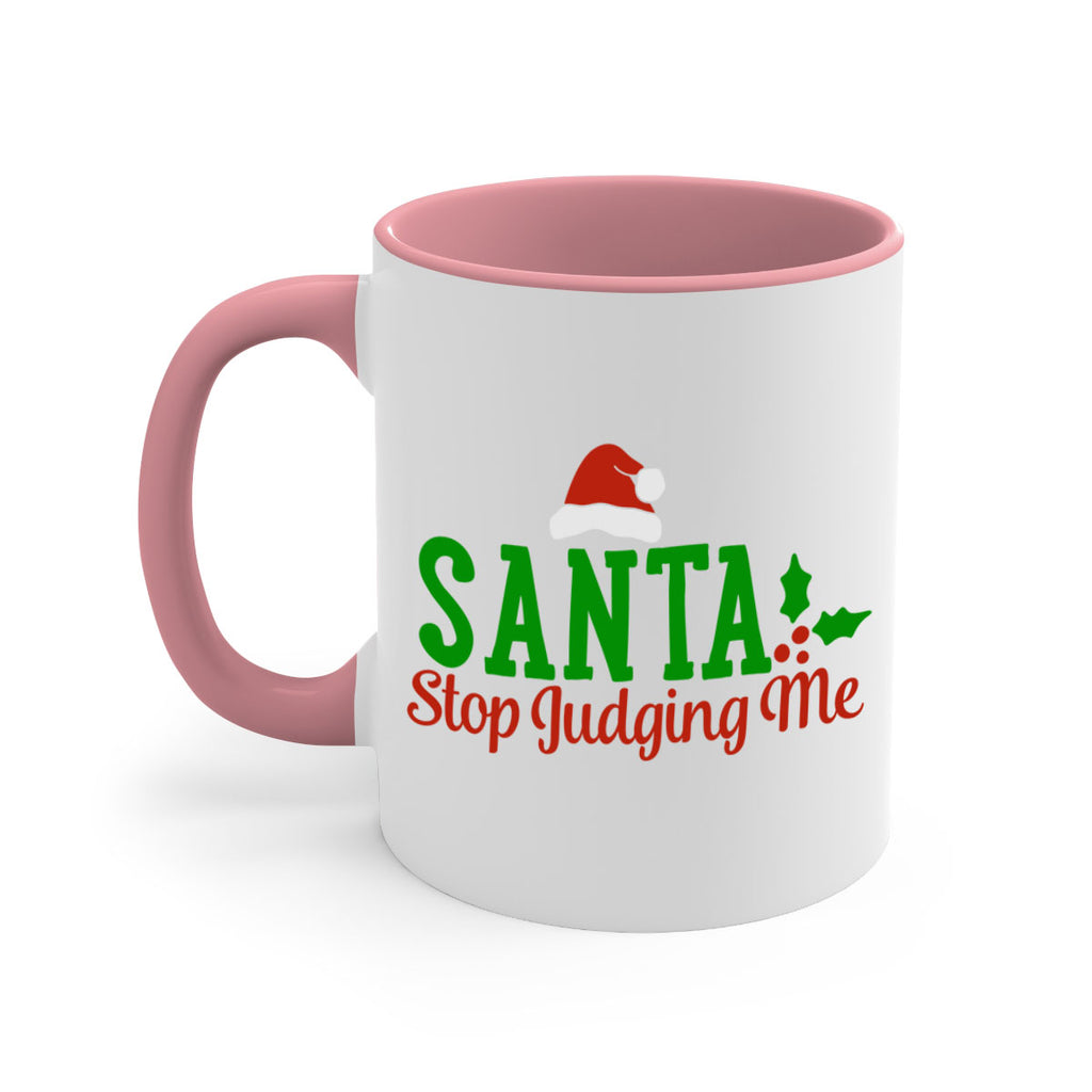 santa stop judging me 441#- christmas-Mug / Coffee Cup