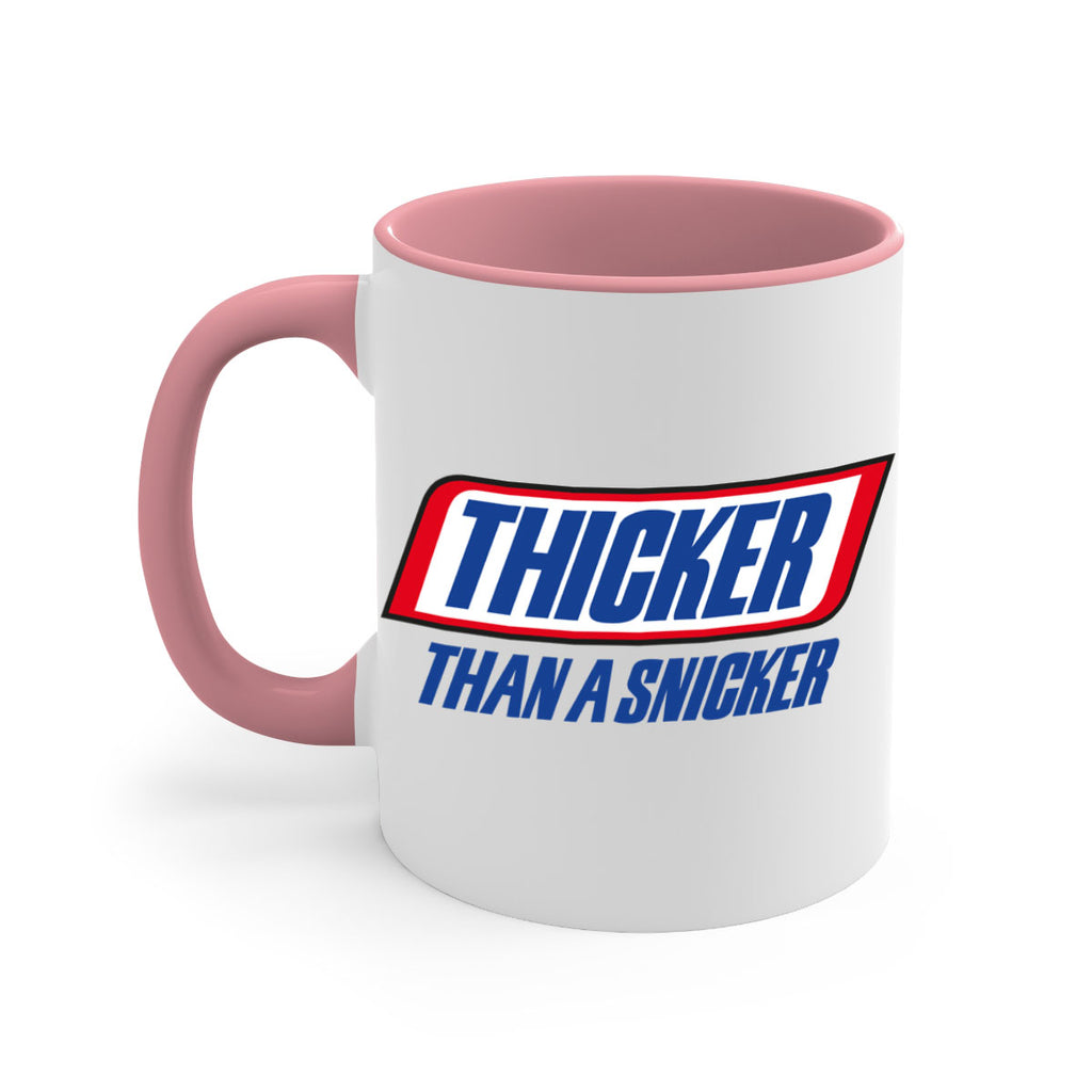thicker than a snicker 20#- black words - phrases-Mug / Coffee Cup