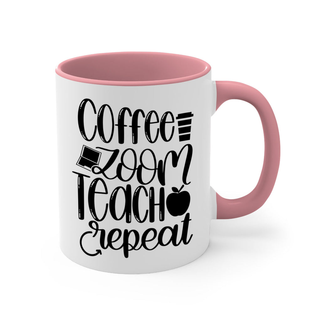 Coffee Zoom Teach Repeat Style 81#- teacher-Mug / Coffee Cup