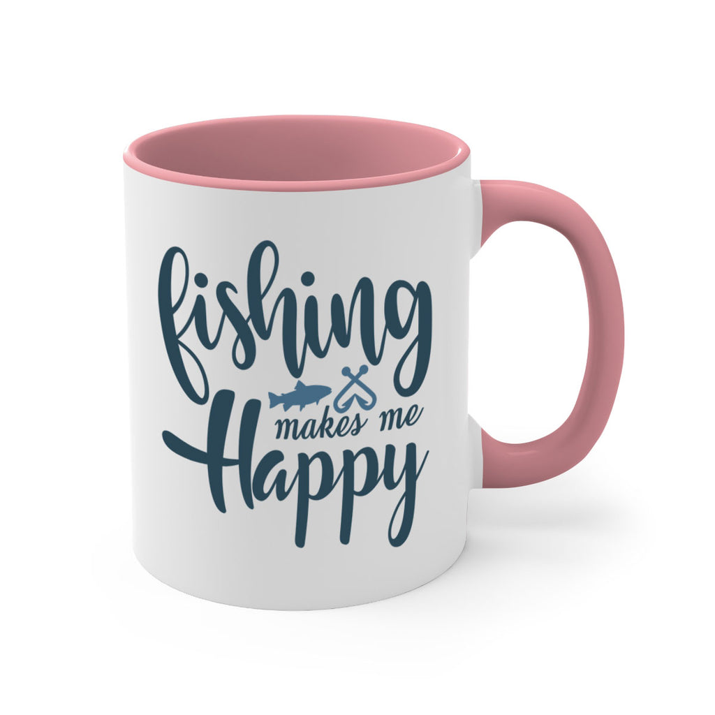 fishing makes me happy 136#- fishing-Mug / Coffee Cup