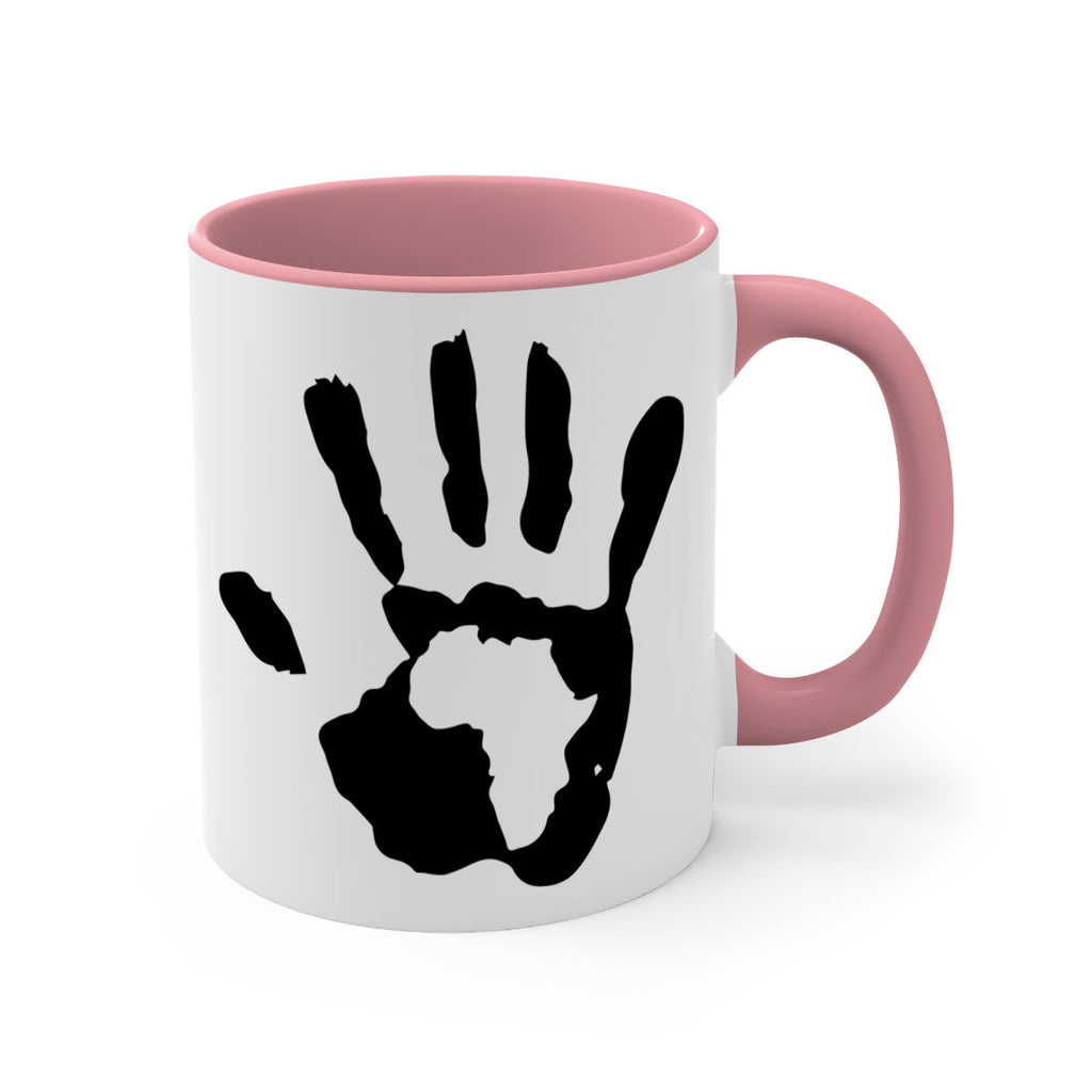 hand with africa- black words - phrases-Mug / Coffee Cup