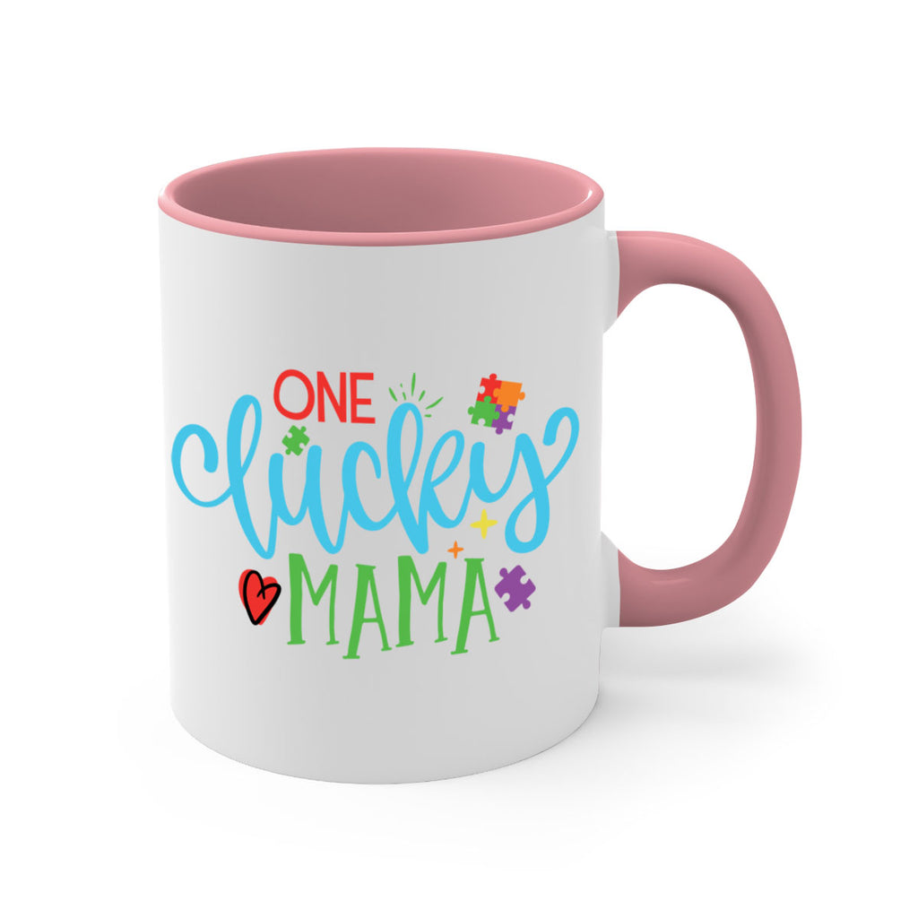 one lucky mama Style 33#- autism-Mug / Coffee Cup