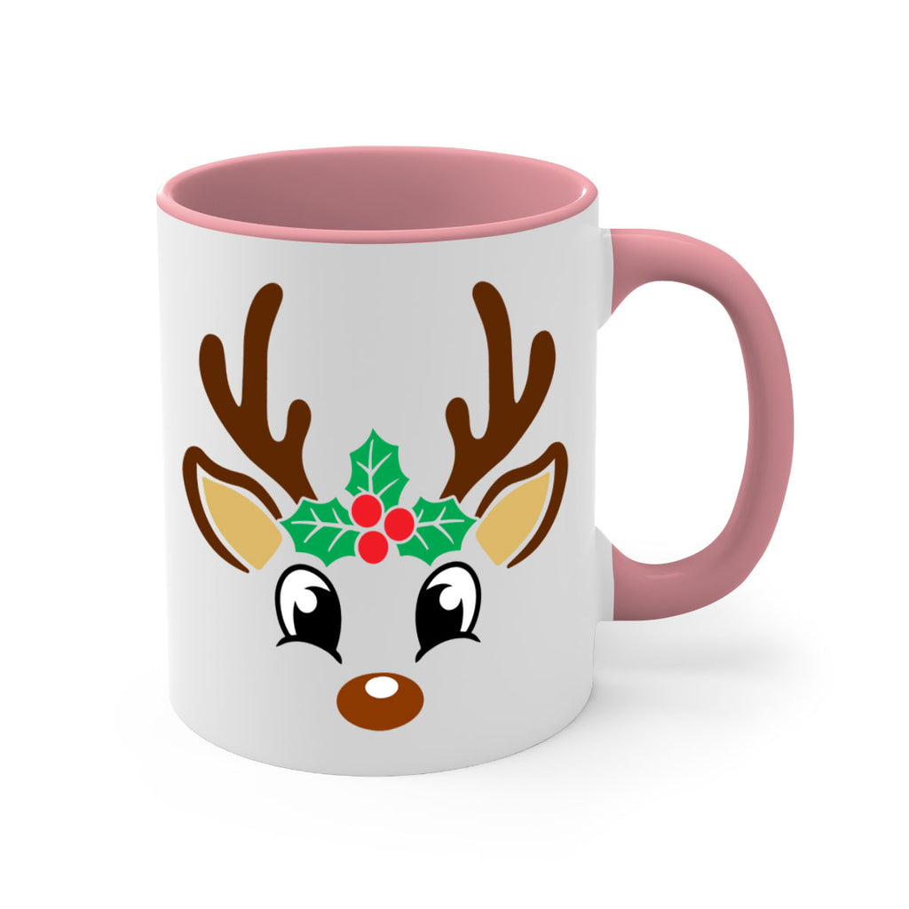 reindeer face style 597#- christmas-Mug / Coffee Cup