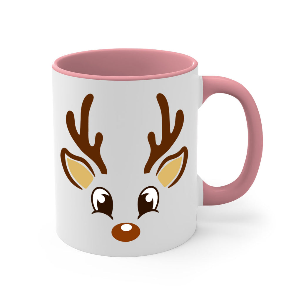 reindeer face style 599#- christmas-Mug / Coffee Cup