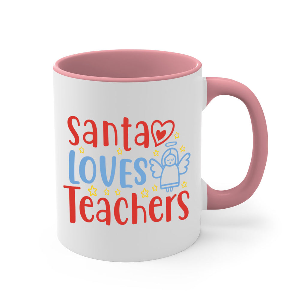 santa loves teacherss 22#- christmas-Mug / Coffee Cup