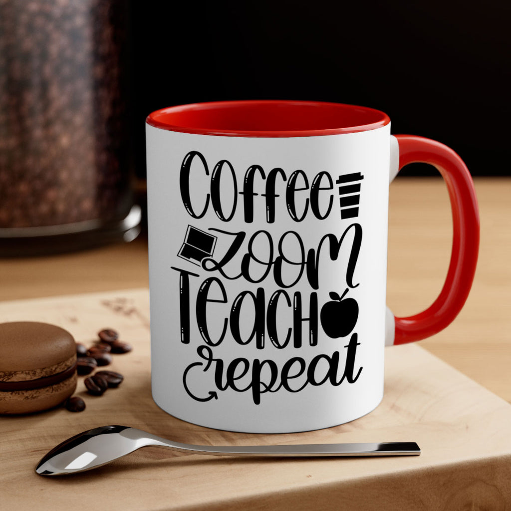 Coffee Zoom Teach Repeat Style 81#- teacher-Mug / Coffee Cup