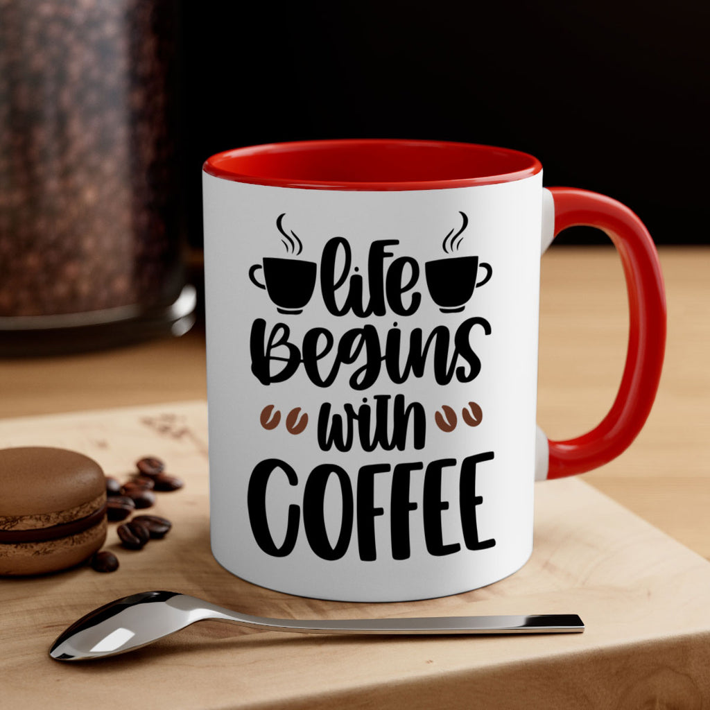 life begins with coffee 77#- coffee-Mug / Coffee Cup