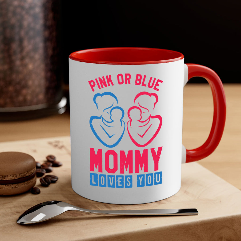 pink or blue Mommy Loves you Style 21#- baby shower-Mug / Coffee Cup