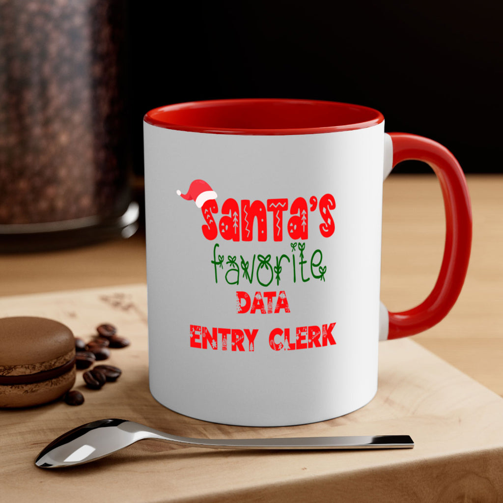 santas favorite data entry clerk style 765#- christmas-Mug / Coffee Cup