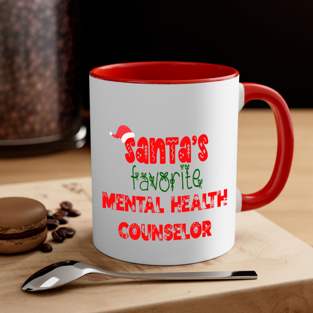 santas favorite mental health counselor style 952#- christmas-Mug / Coffee Cup
