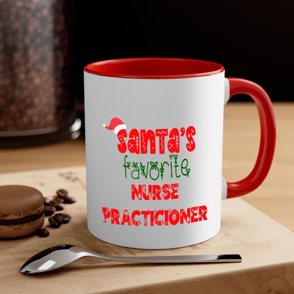 santas favorite nurse practicioner style 978#- christmas-Mug / Coffee Cup