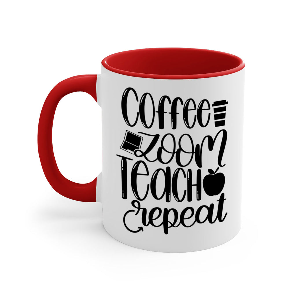 Coffee Zoom Teach Repeat Style 81#- teacher-Mug / Coffee Cup