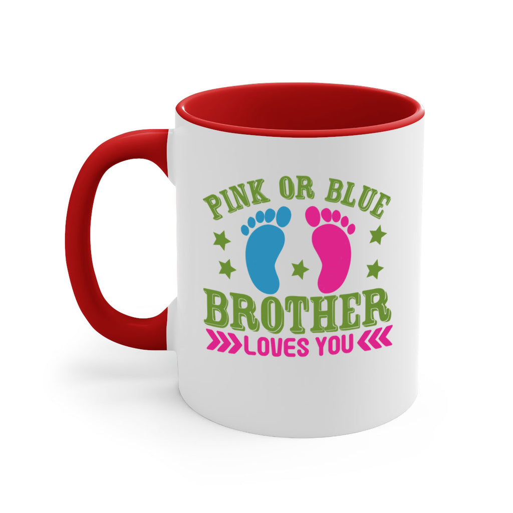 Pink or Blue Brother Loves You Style 181#- baby2-Mug / Coffee Cup